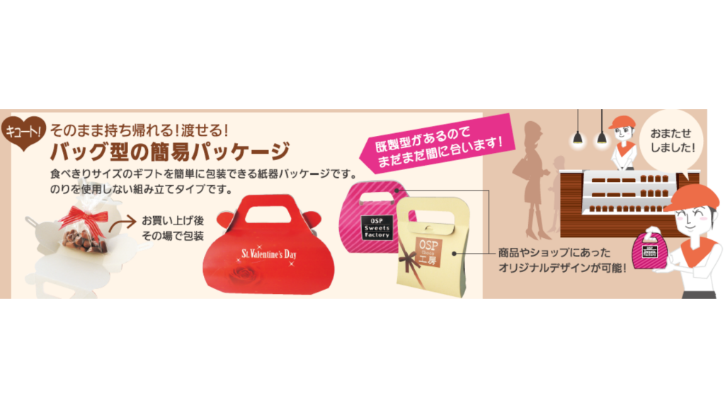 バッグ型の簡易パッケージ