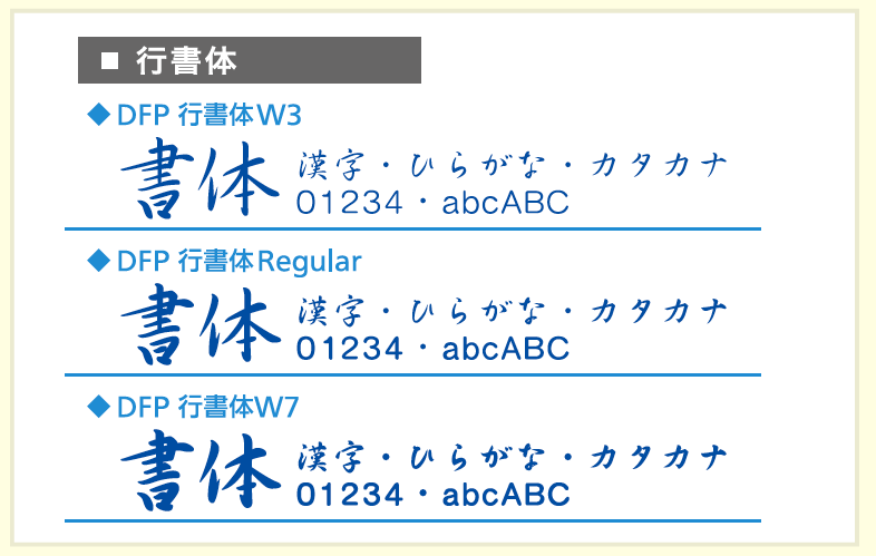 行書体