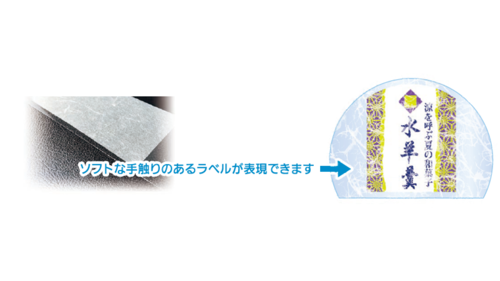 ソフトな手触りのラベル