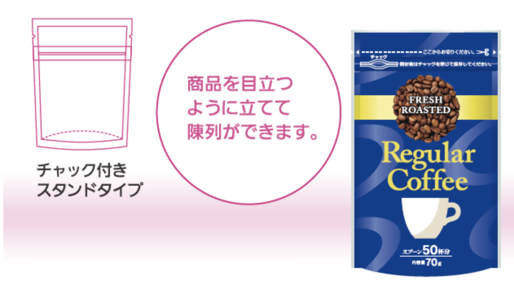 チャック付きスタンドタイプ