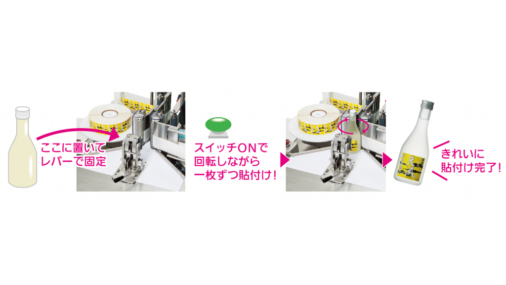 ラベル貼り作業が効率アップ