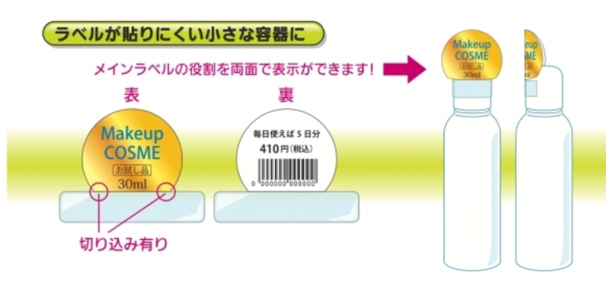 ラベルが貼りにくい小さな容器に