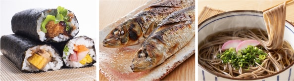 恵方巻き・イワシ・そば