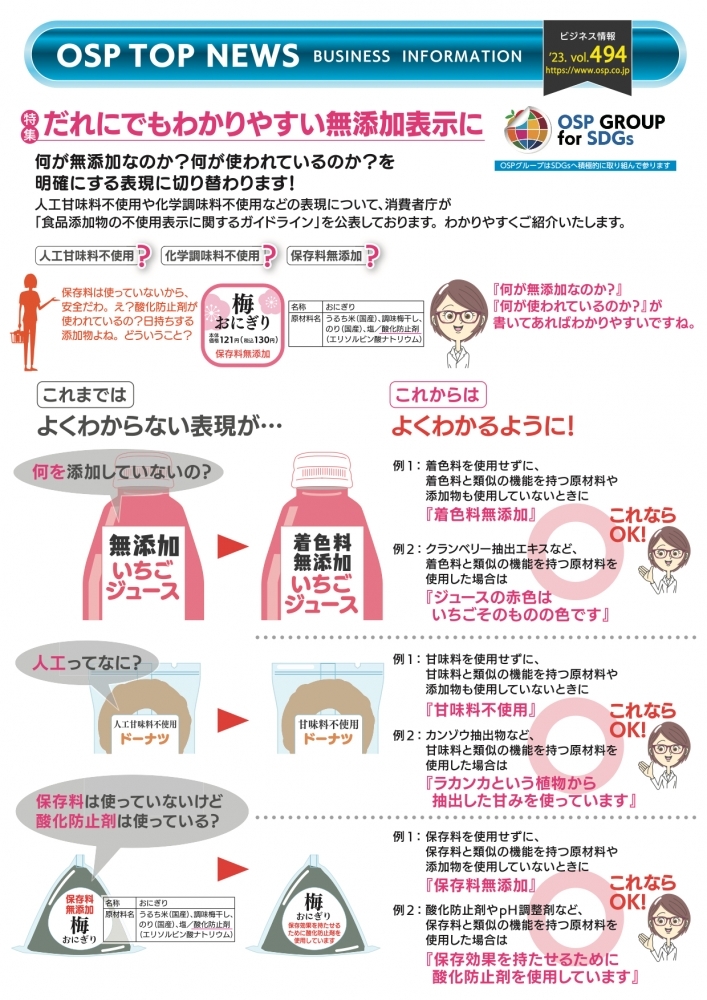 vol.494 無添加表示