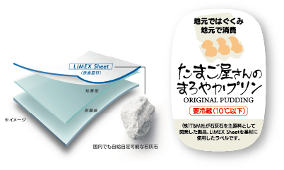 LIMEX Sheetを基材に使用したラベル