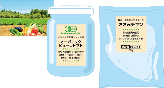 クリーンラベル商品の事例 加工肉・加工野菜・乾物など