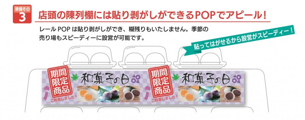 陳列棚のラベル