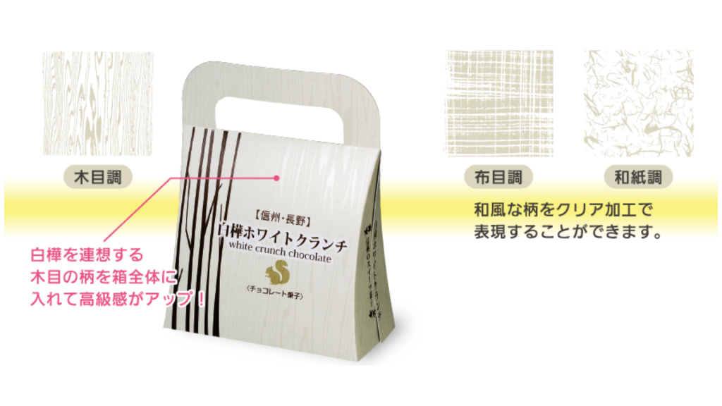 柄をクリア加工