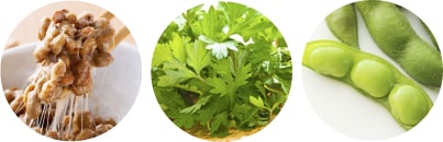 納豆・よもぎ・枝豆